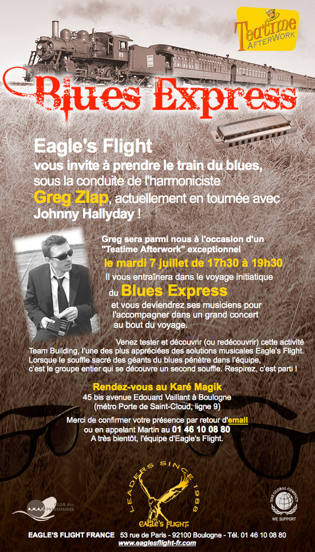 Afterwork Blues Express avec notre harmoniciste Afterwork Blues Express avec notre harmoniciste